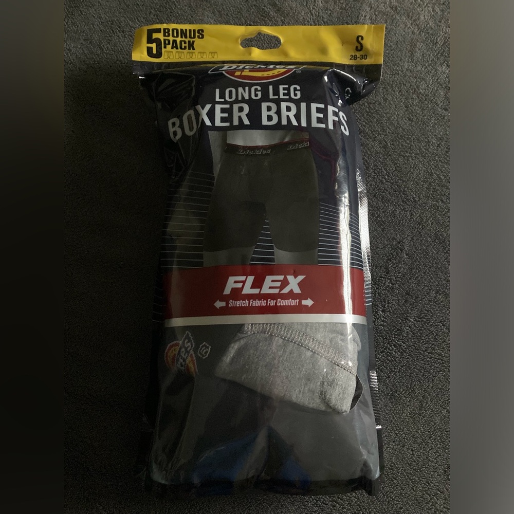 Dickies Men's Black and Gray Boxer Briefs - 5 Pack